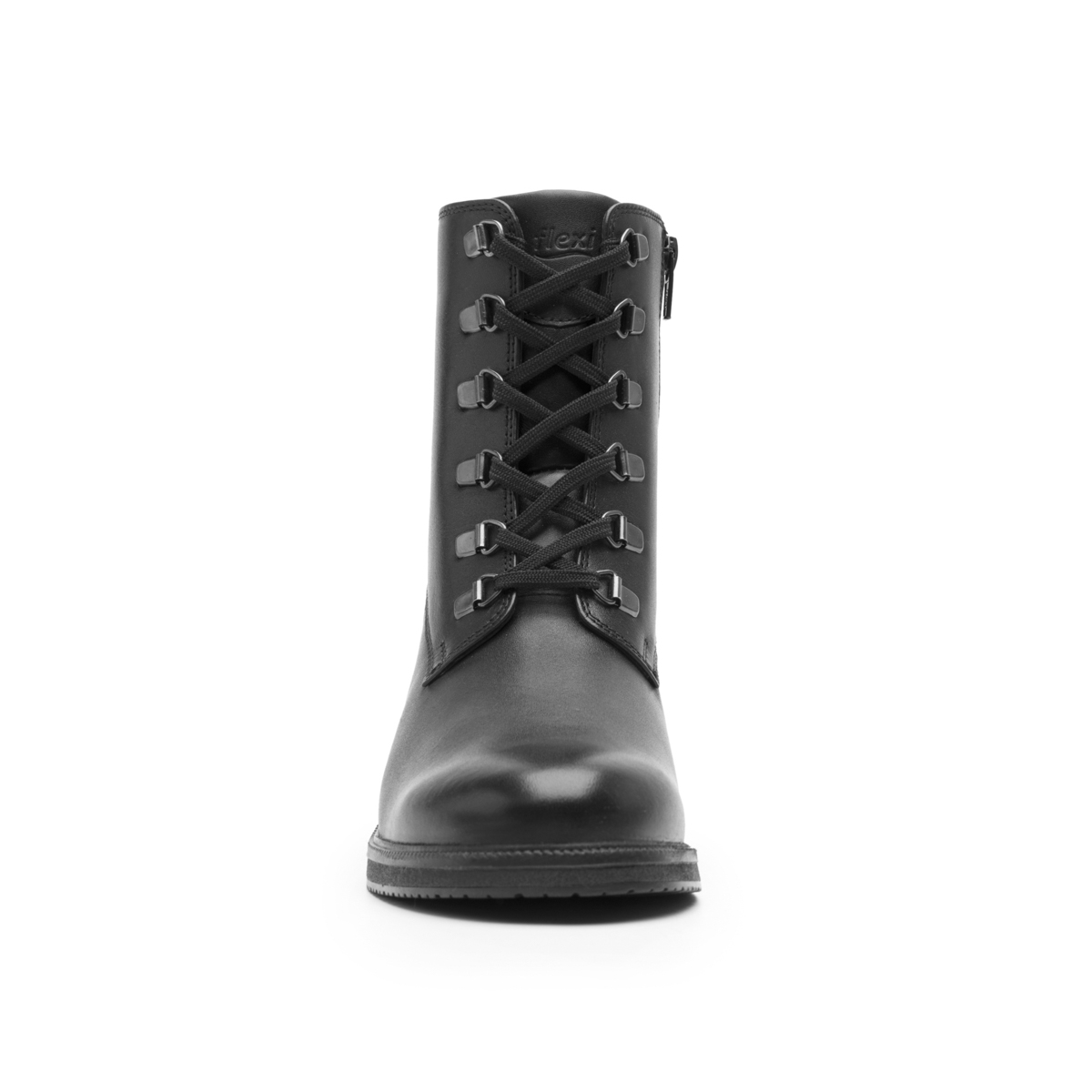 Women's Military Boot with Internal Zipper Style 120504 Black