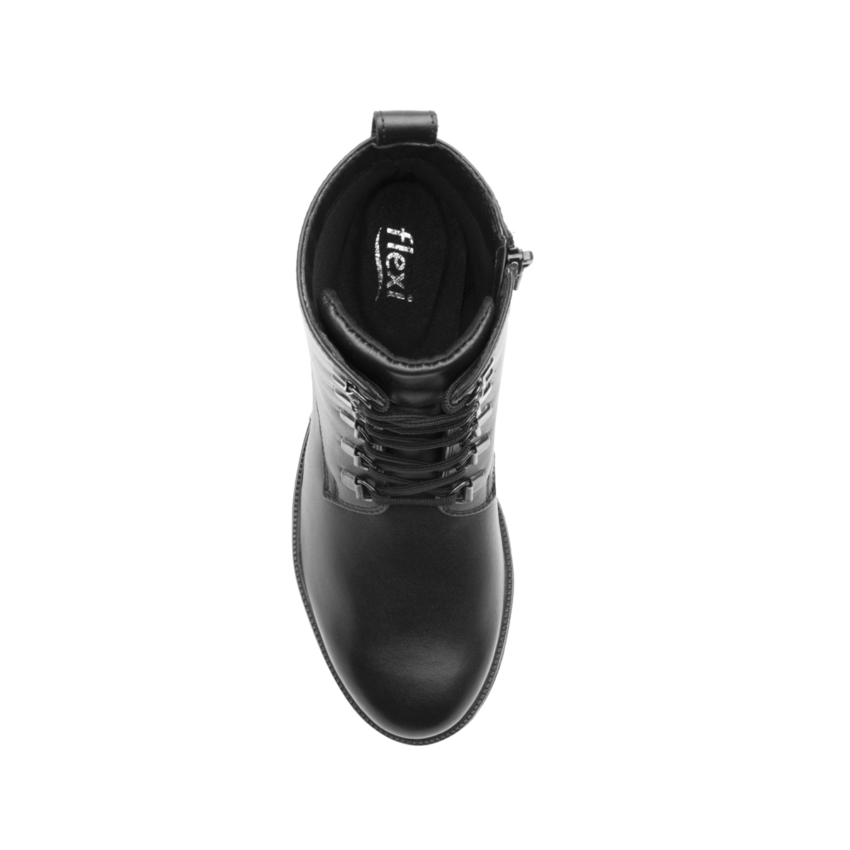 Women's Military Boot with Internal Zipper Style 120504 Black