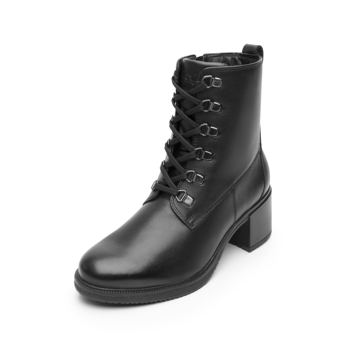 Women's Military Boot with Internal Zipper Style 120504 Black