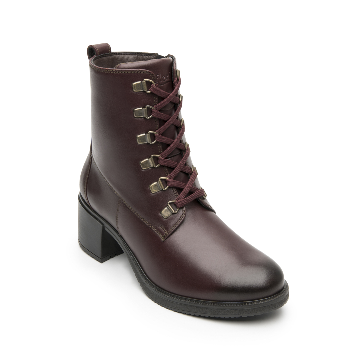 Women's Military Boot with Internal Zipper Style 120504 Wine