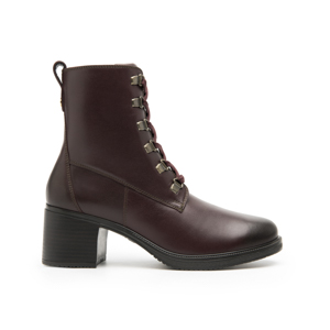 Women's Military Boot with Internal Zipper Style 120504 Wine