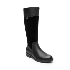 Women's Boot with Inner Zipper Style 120905 Black