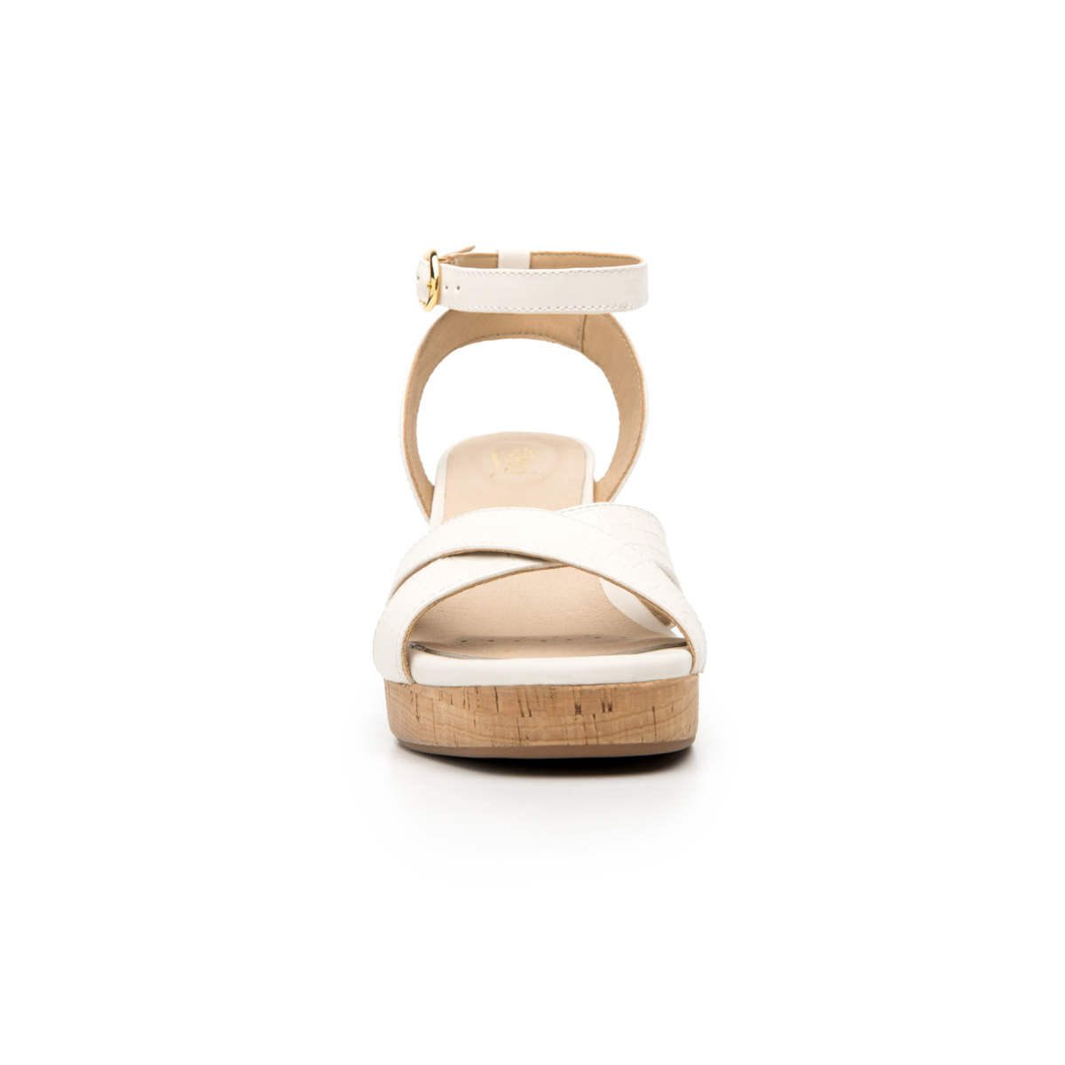 Women's Heeled Sandal with Comfort Walk Technology Style 123001 White