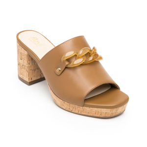 Women's Heeled Sandal with Comfort Walk Technology Style 123003 Honey