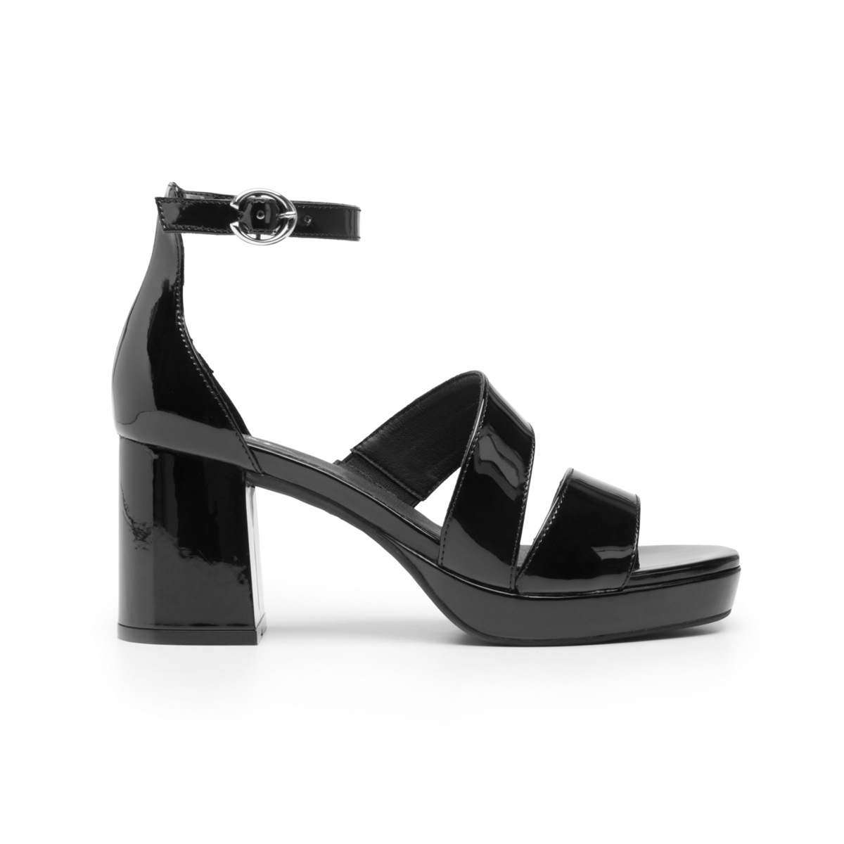 Women's Heeled Sandal with Comfort Walk Technology Style 123004 Black