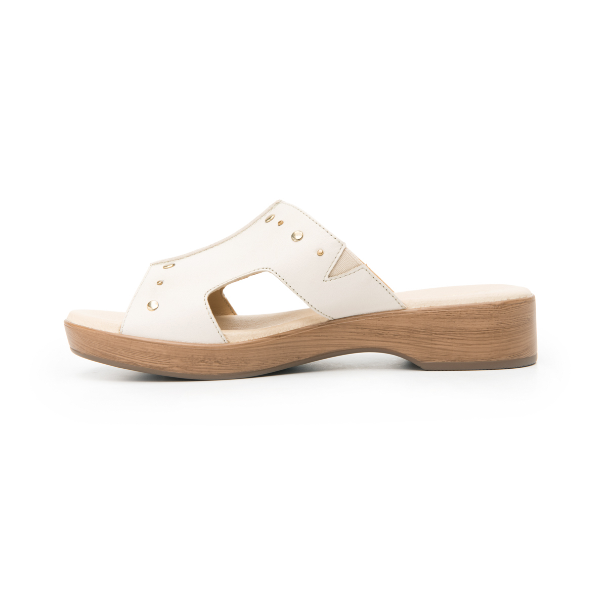 Sandalia Remaches Flexi para Mujer con Plantilla Transpirable Estilo 123102 Hueso