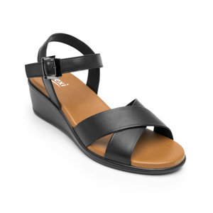 Women's Wedge Sandal Style 123703 Black