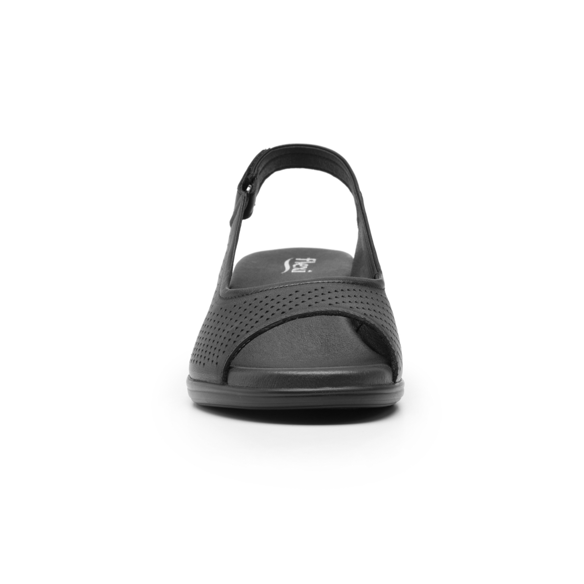 Sandalia De Cuña Flexi para Mujer con Acabado Perforado Estilo 123704 Negro