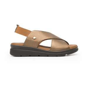 Women's Sandal with Cushioned Insole Style 124201 Bronze