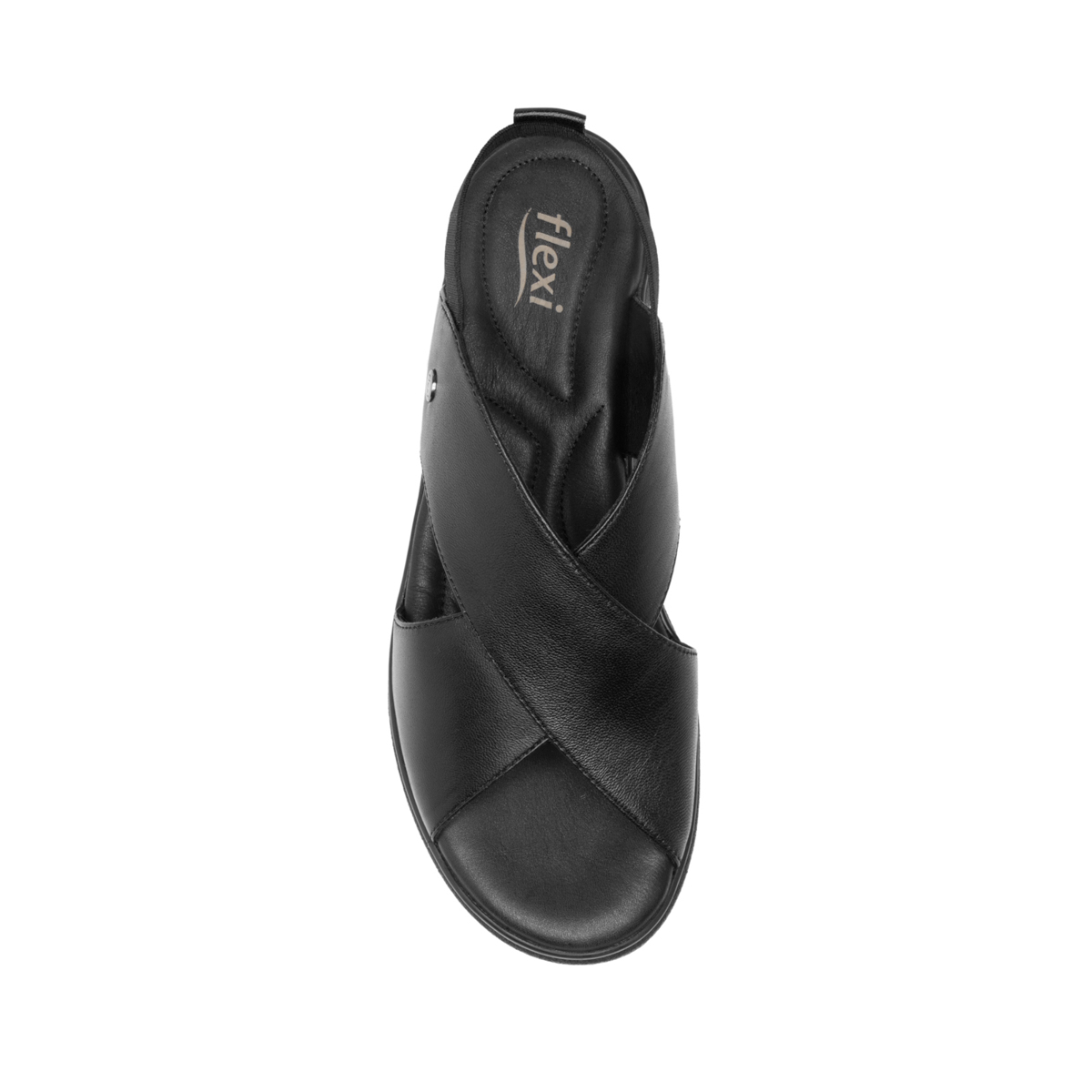 Sandalia Corte Cruzado Flexi para Mujer con Plantilla Acojinada Estilo 124201 Negro