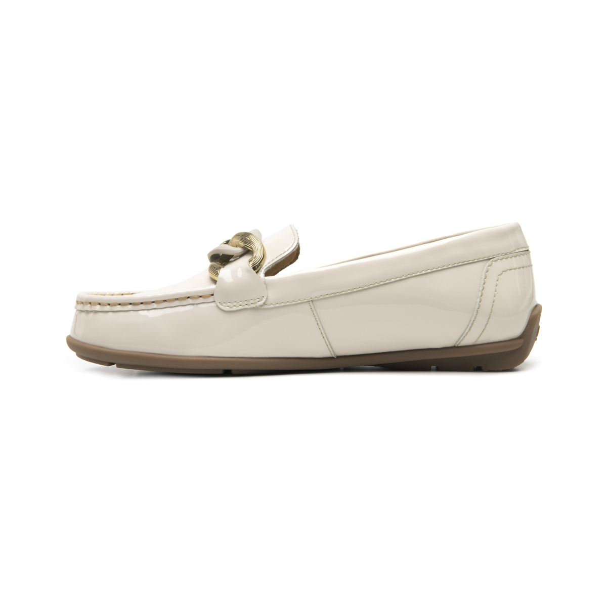 Mocasín De Charol Flexi para Mujer Estilo 124304 Algodón
