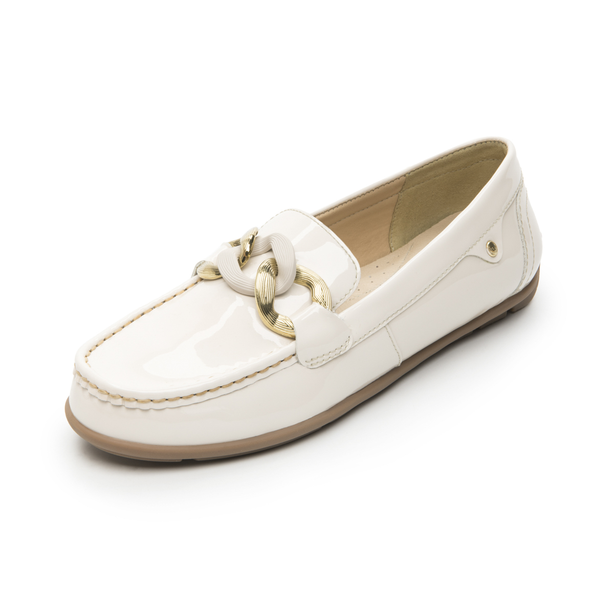 Mocasín De Charol Flexi para Mujer Estilo 124304 Algodón