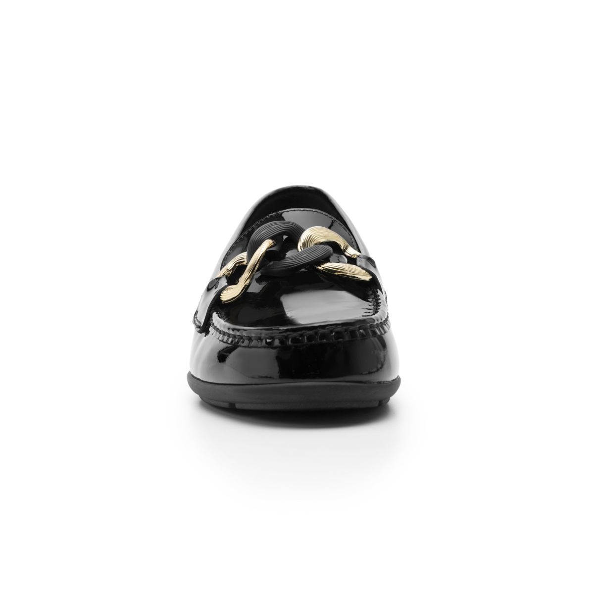 Mocasín De Charol Flexi para Mujer Estilo 124304 Negro