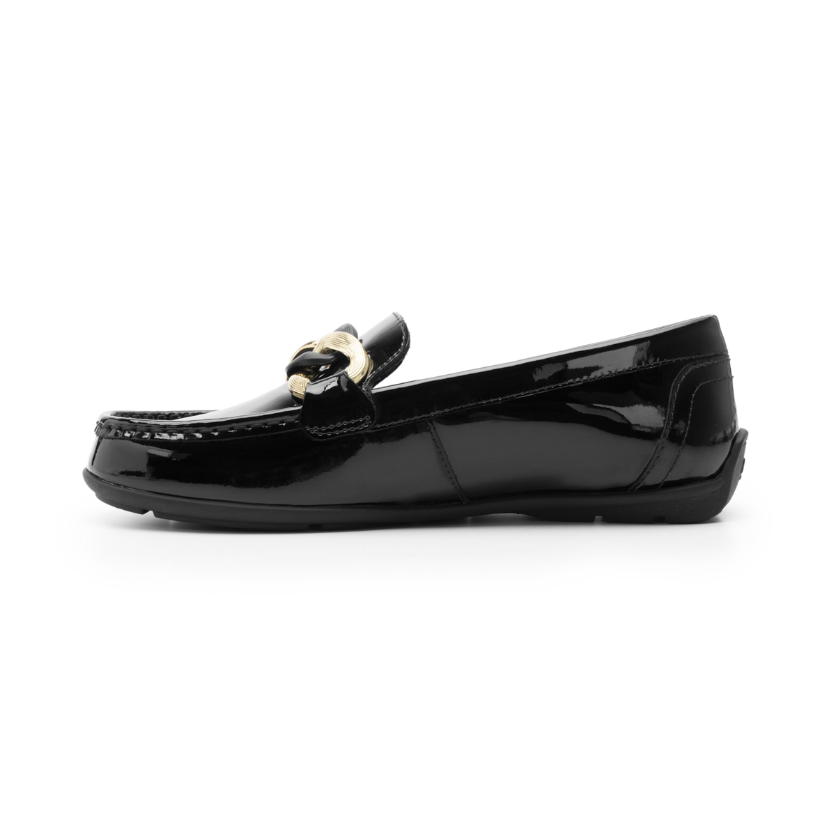 Mocasín De Charol Flexi para Mujer Estilo 124304 Negro
