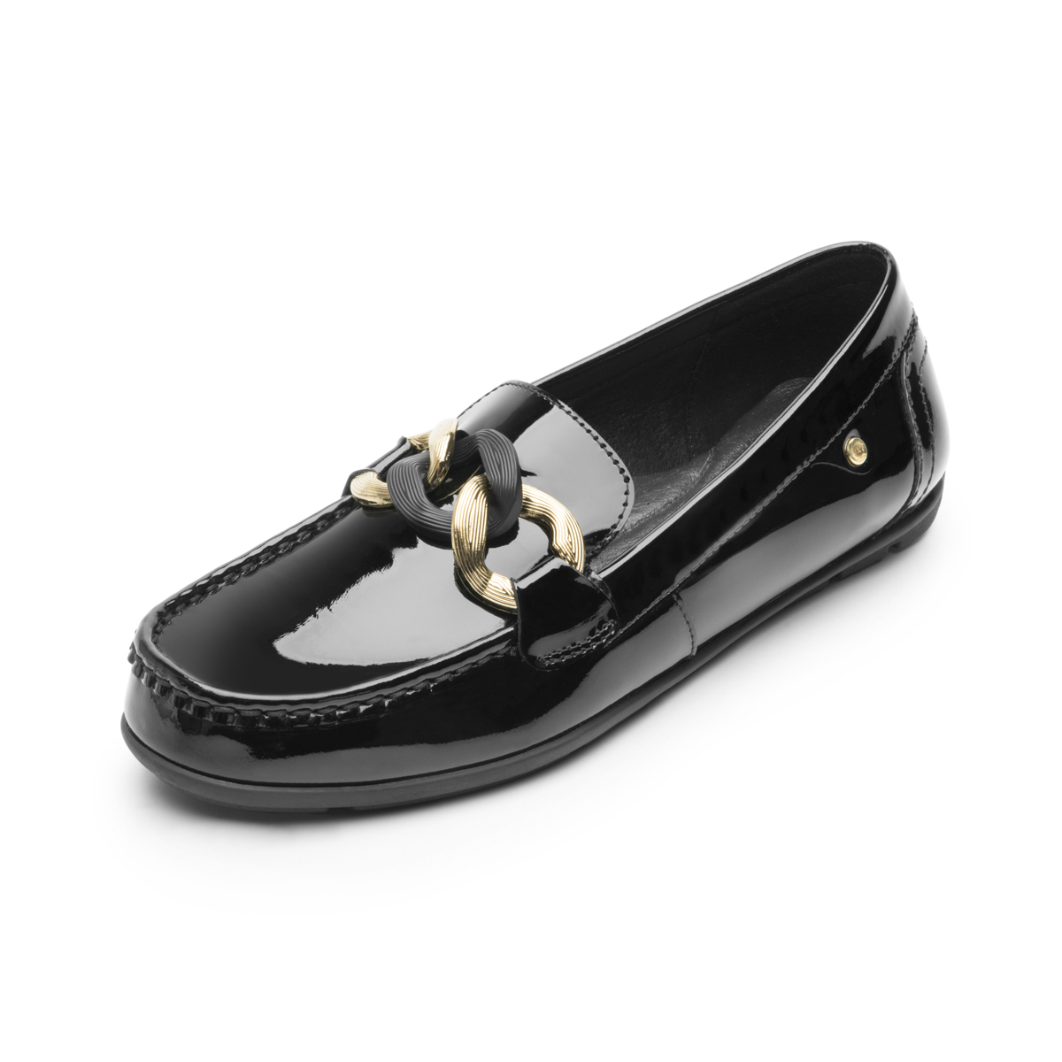 Mocasín De Charol Flexi para Mujer Estilo 124304 Negro