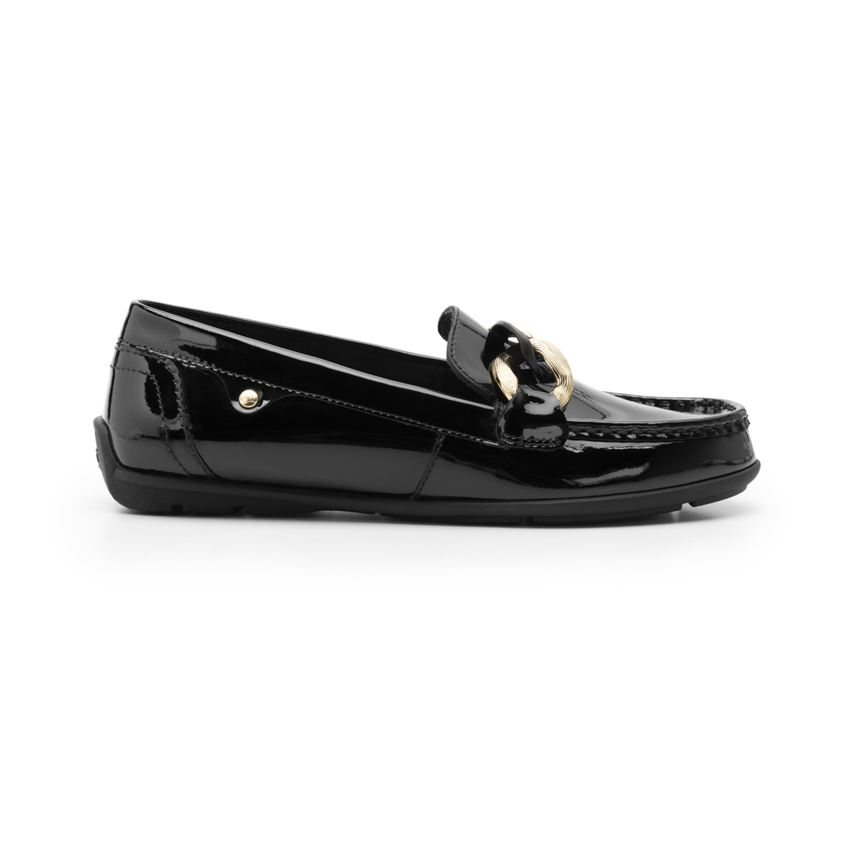 Mocasín De Charol Flexi para Mujer Estilo 124304 Negro