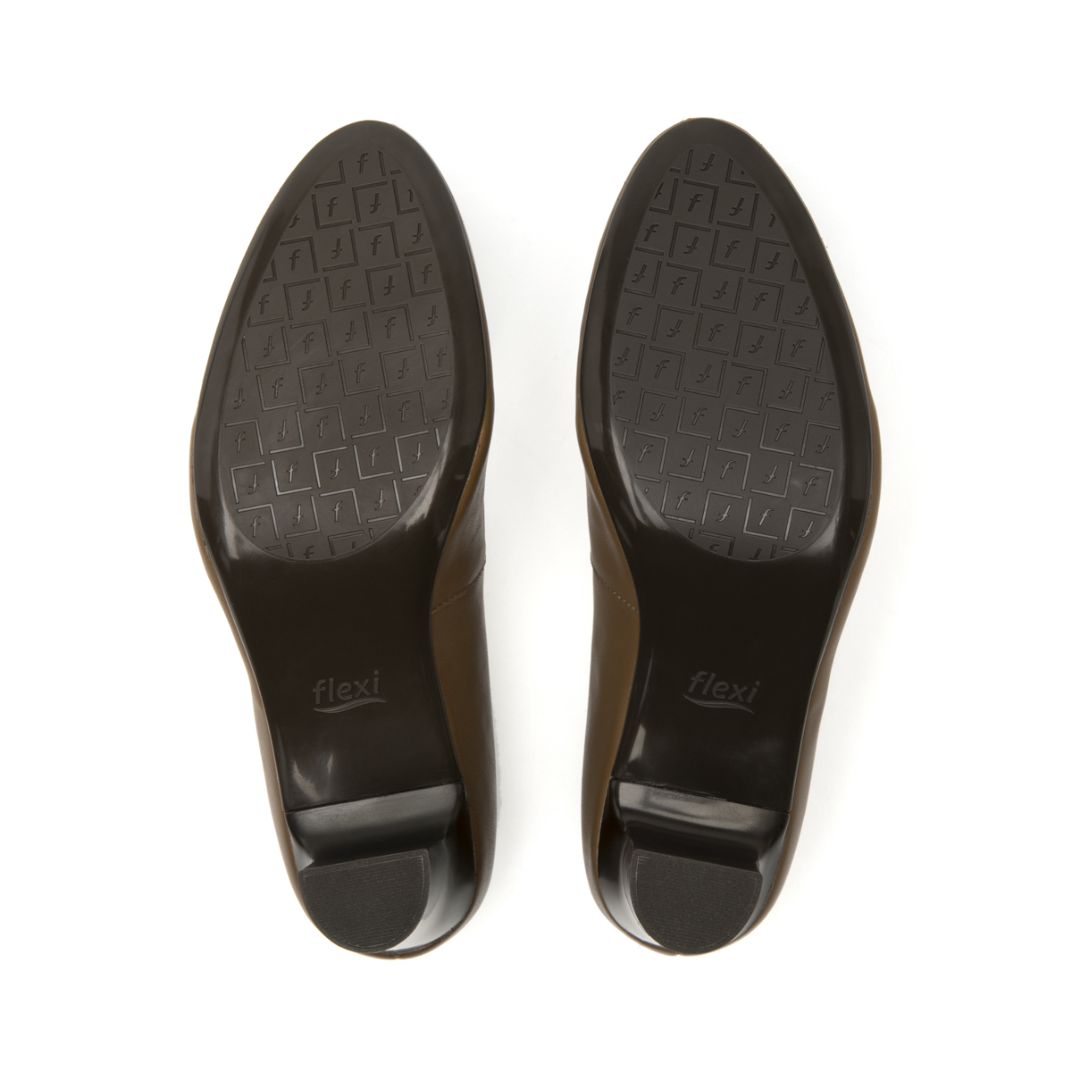 Zapatilla De Tacón Flexi para Mujer con Comfort Walk Estilo 124401 Café
