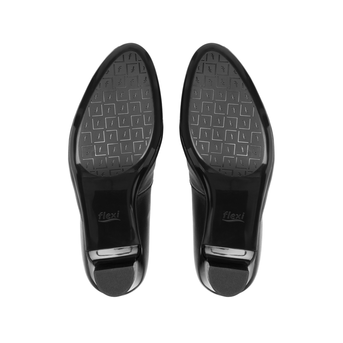 Zapatilla De Tacón Flexi para Mujer con Comfort Walk Estilo 124401 Negro