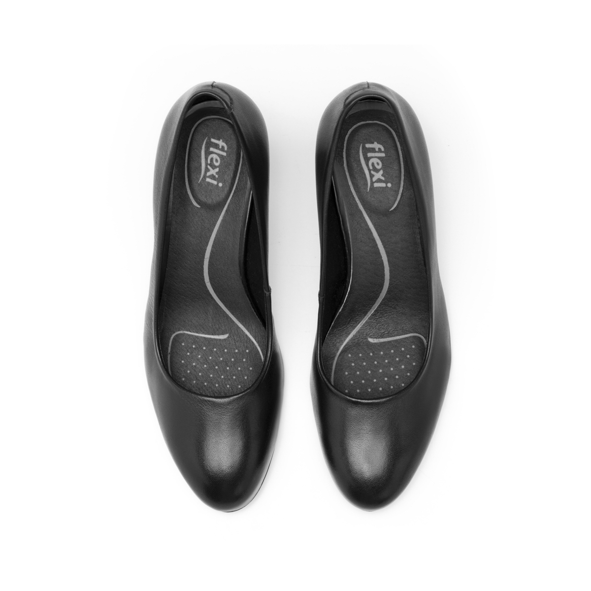 Zapatilla De Tacón Flexi para Mujer con Comfort Walk Estilo 124401 Negro