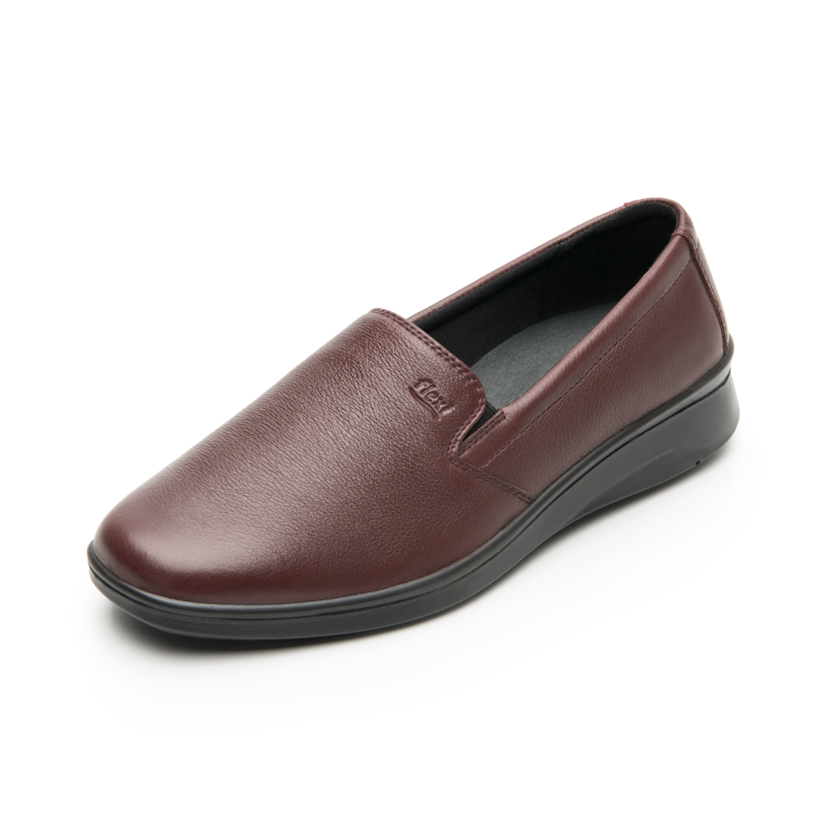 Zapato De Confort Flexi para Mujer con Doble Plantilla Estilo 124501 Vino