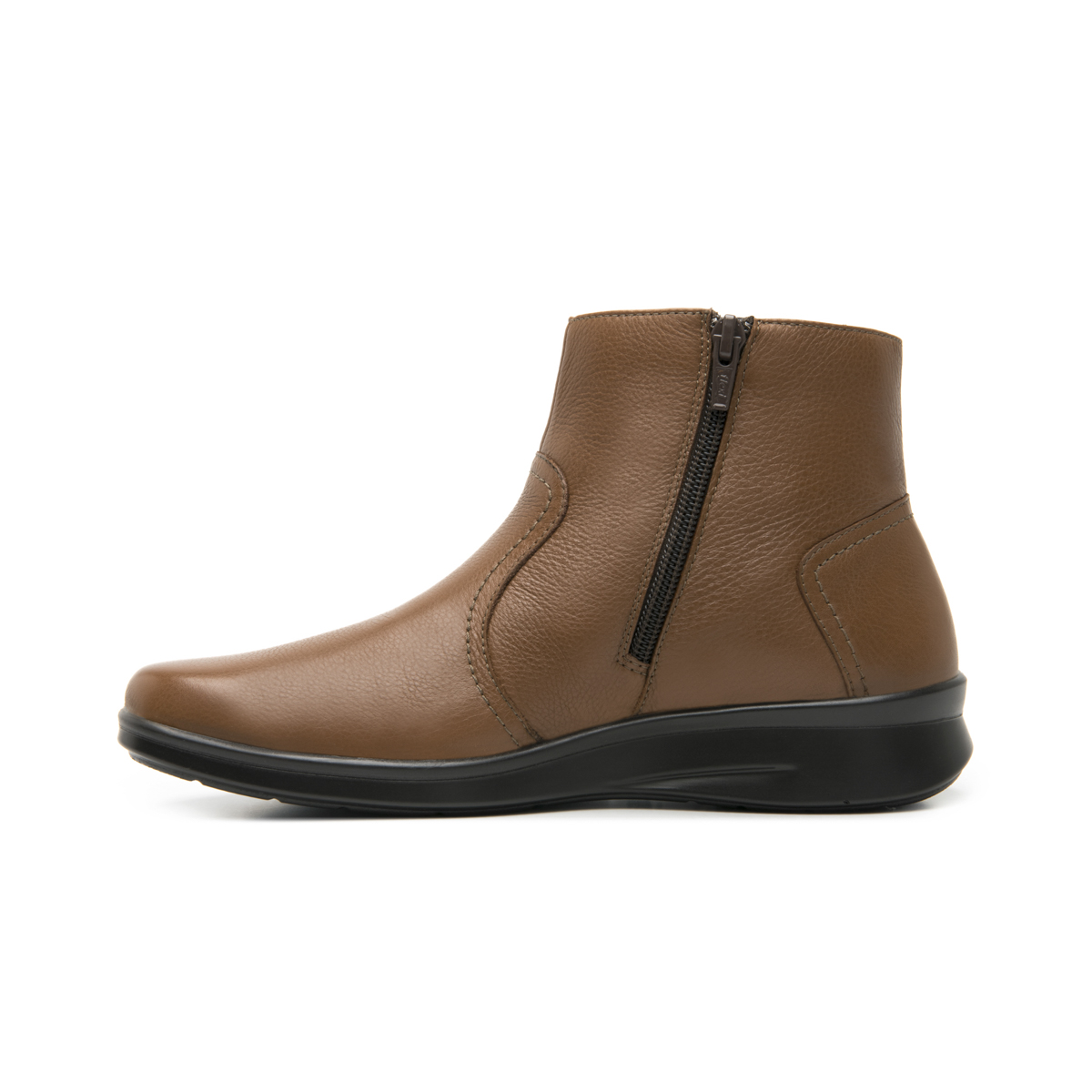 Women's Leather Ankle Boots Style 124504 Tan