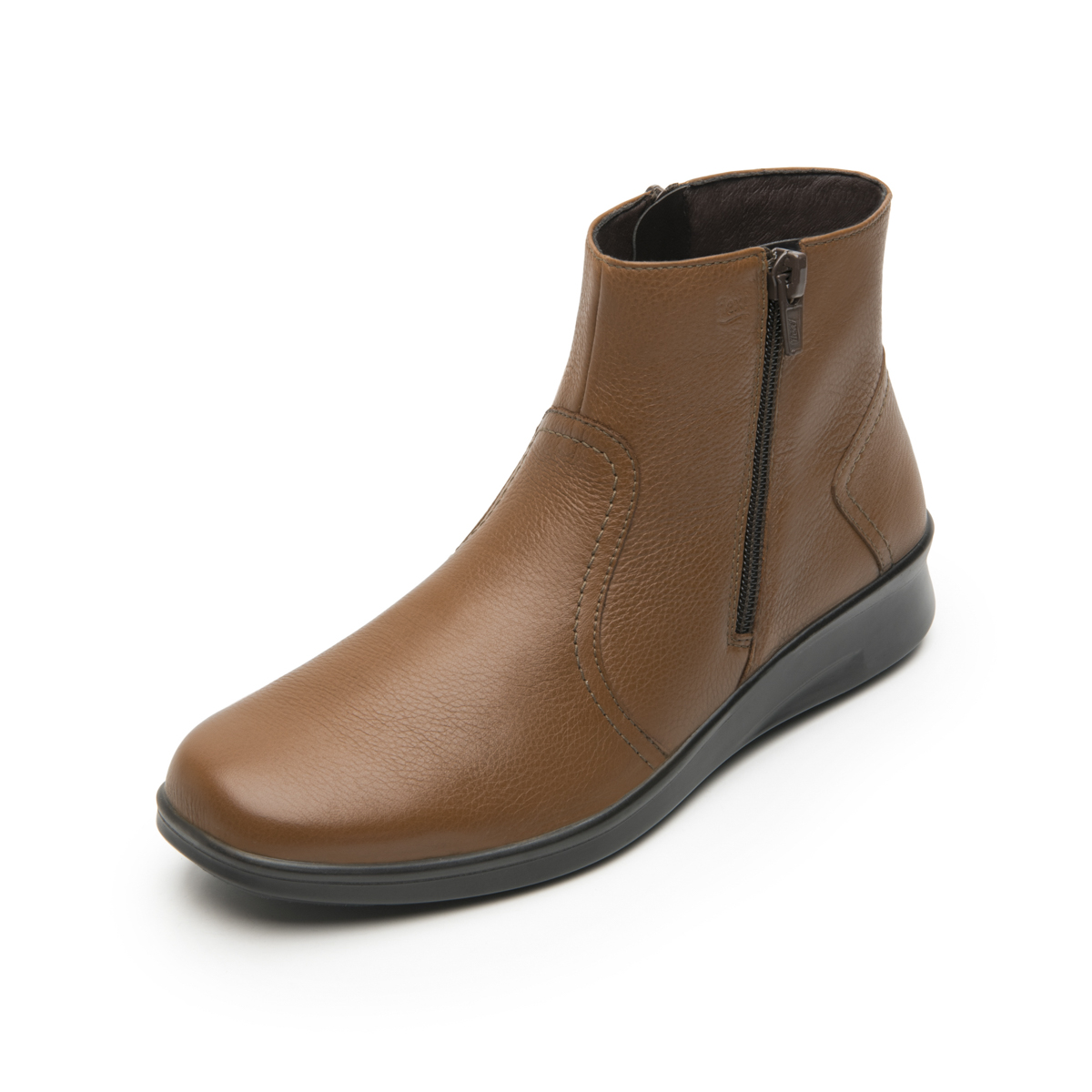 Women's Leather Ankle Boots Style 124504 Tan