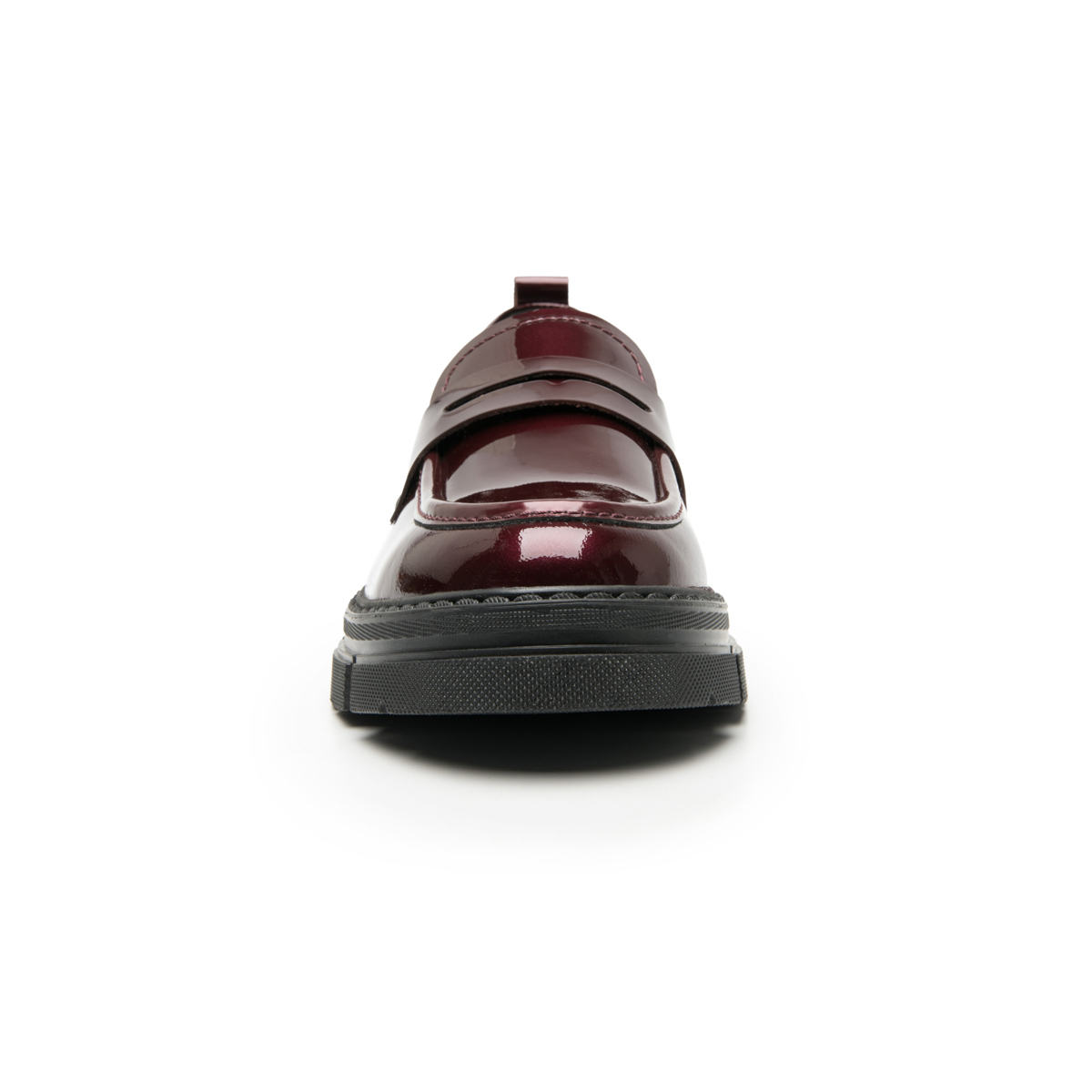 Women's Chunky Leather Loafer Style 124602 Wine