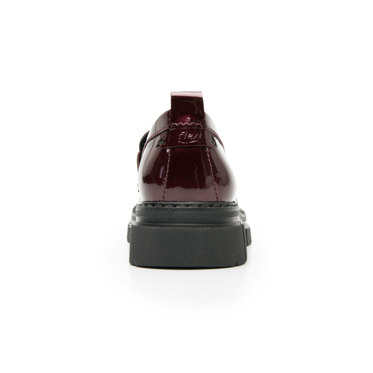 Women's Chunky Leather Loafer Style 124602 Wine