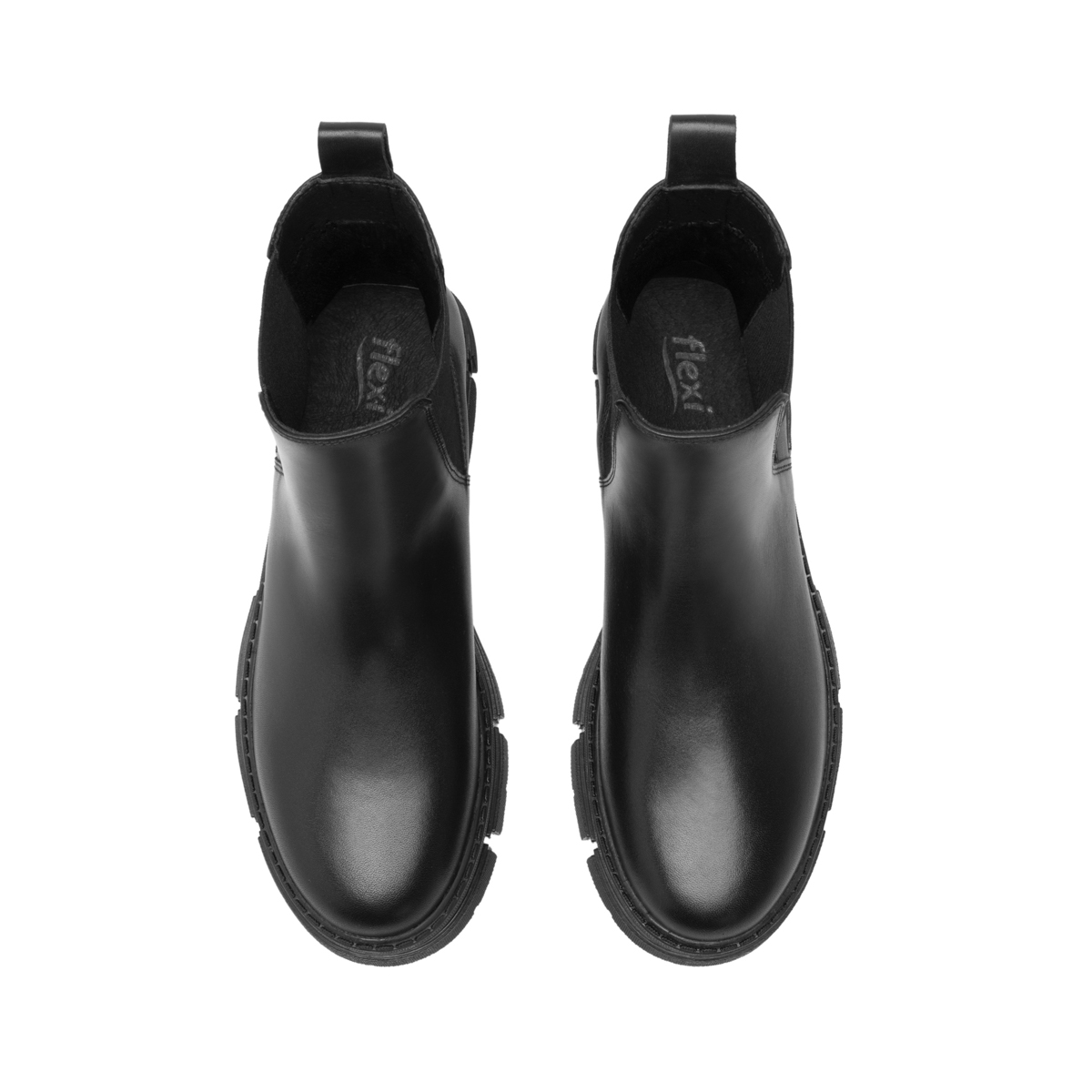 Women's Casual Leather Boot Style 124604 Black