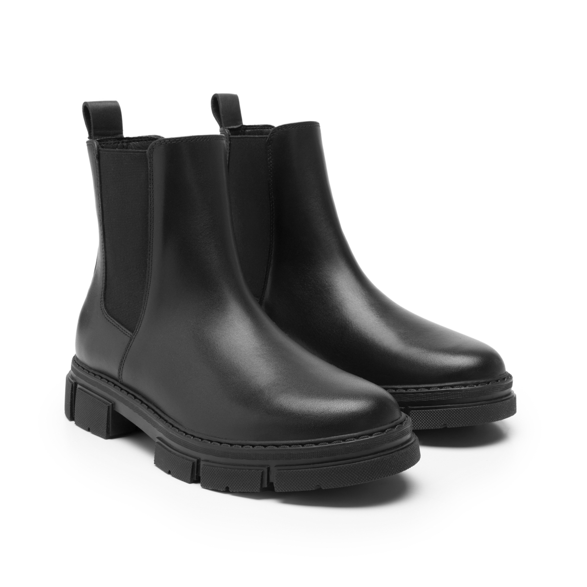 Women's Casual Leather Boot Style 124604 Black