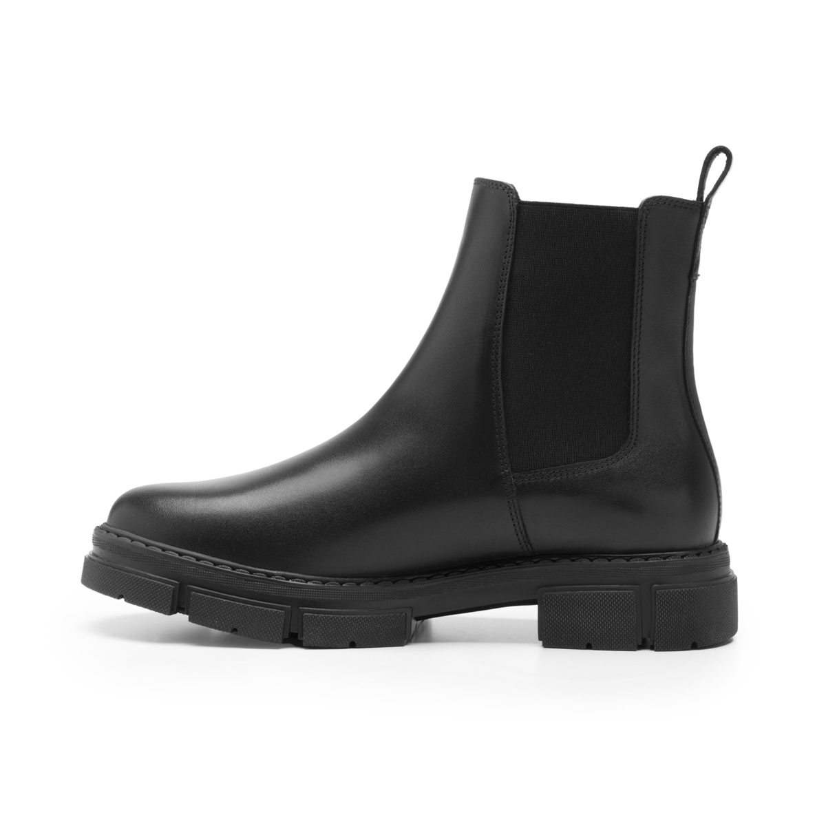 Women's Casual Leather Boot Style 124604 Black