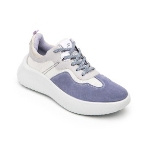 Women's Suede Sneaker with Extra Lightweight Sole Style 124801 Lilac