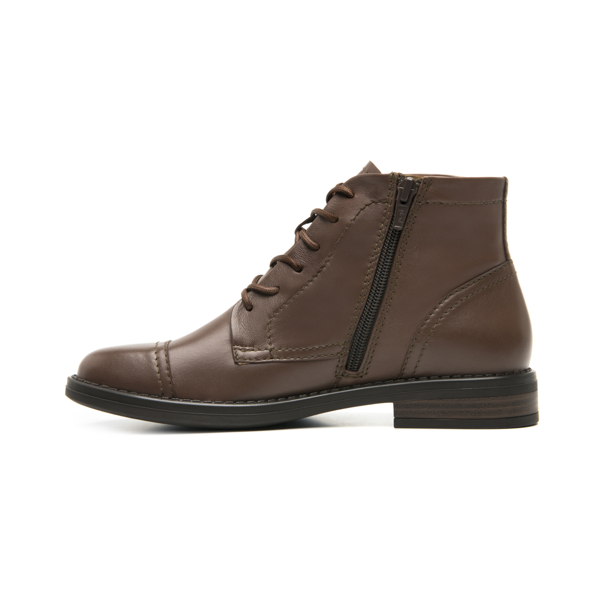 Women's Bootie with Internal Zipper Style 126907 Brown