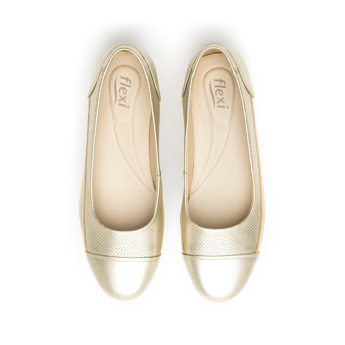 Women's Leather Comfort Shoe Style 127002 Gold