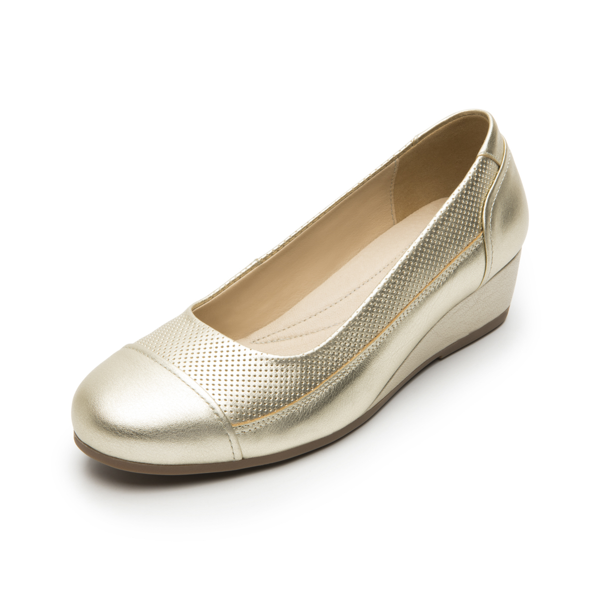 Women's Leather Comfort Shoe Style 127002 Gold