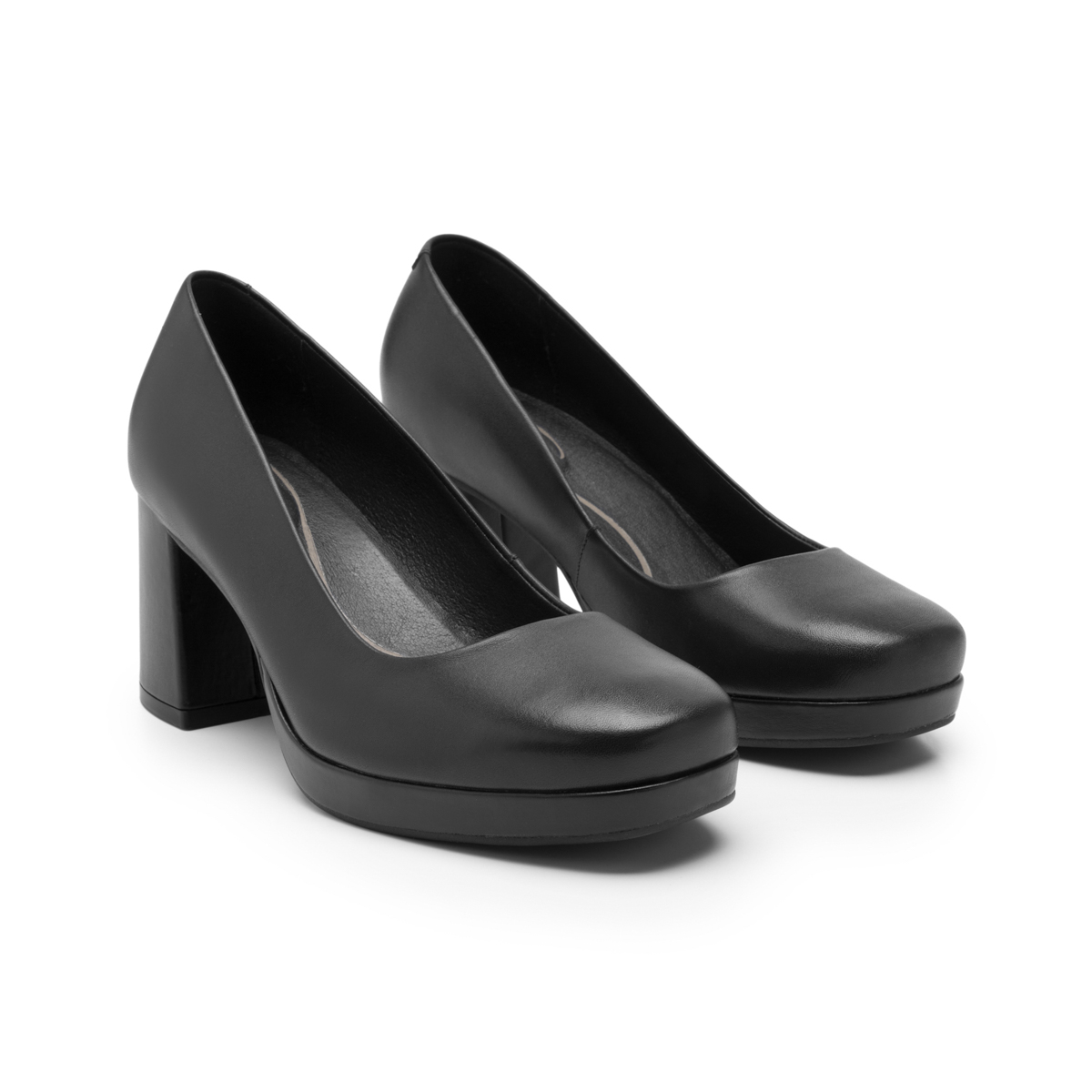 Women's Leather Shoe with Comfort Walk Technology Style 127201 Black