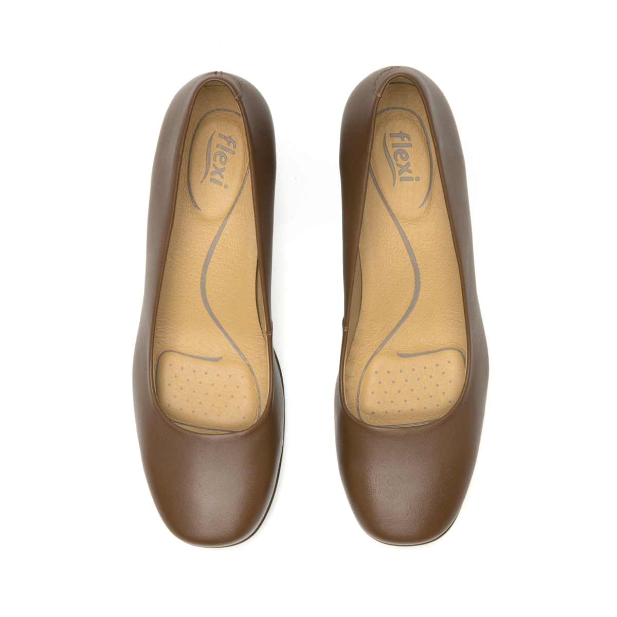 Zapatilla De Tacón Flexi para Mujer con Comfort Walk Estilo 127201 Whisky