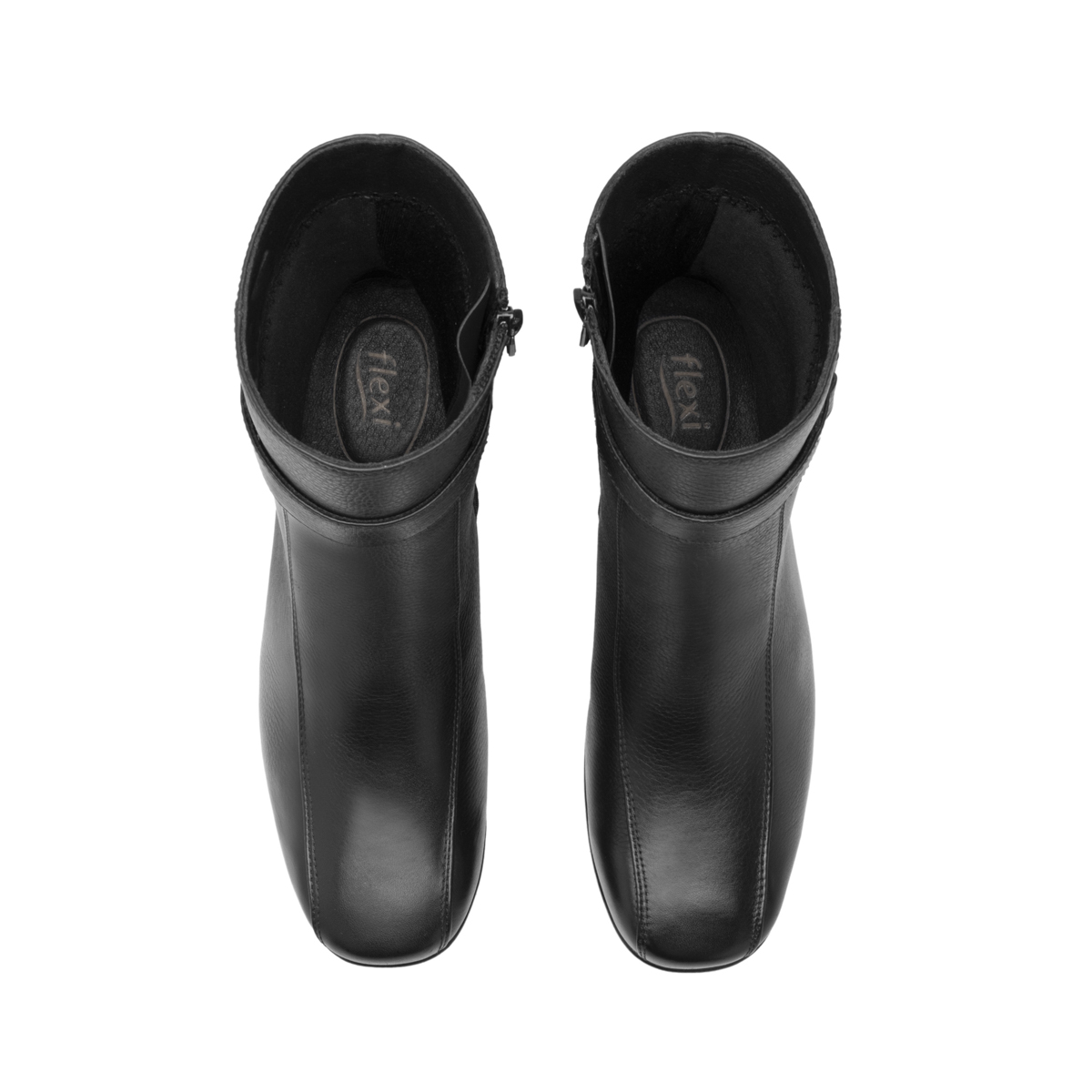 Women's Ankle Boot with Internal Zipper Style 127203 Black