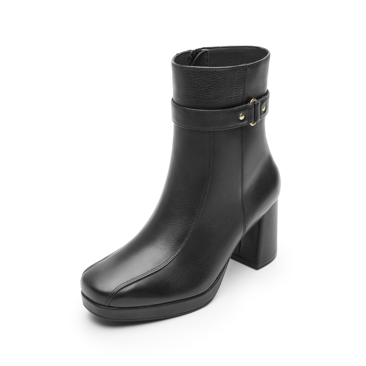 Women's Ankle Boot with Internal Zipper Style 127203 Black
