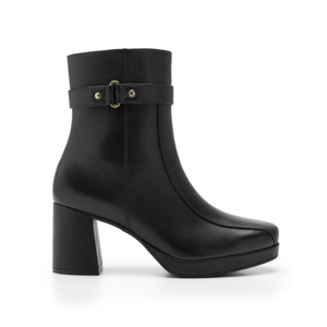 Women's Ankle Boot with Internal Zipper Style 127203 Black
