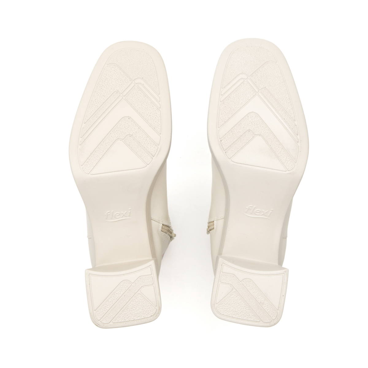Bota Con Plataforma Flexi para Mujer con Cierre Interno Estilo 127402 Hueso