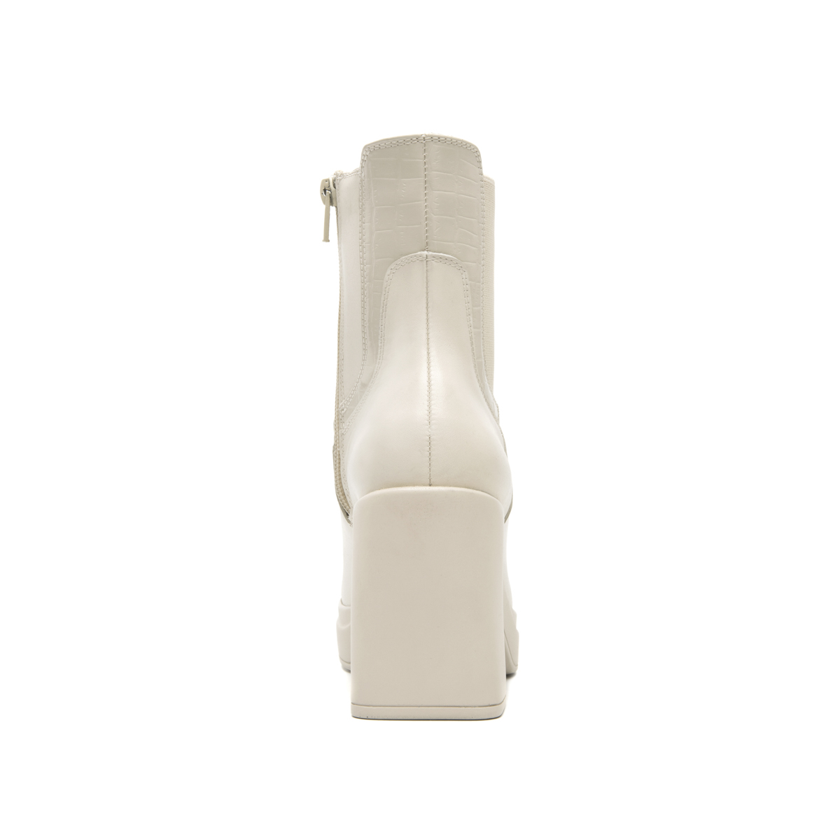 Bota Con Plataforma Flexi para Mujer con Cierre Interno Estilo 127402 Hueso