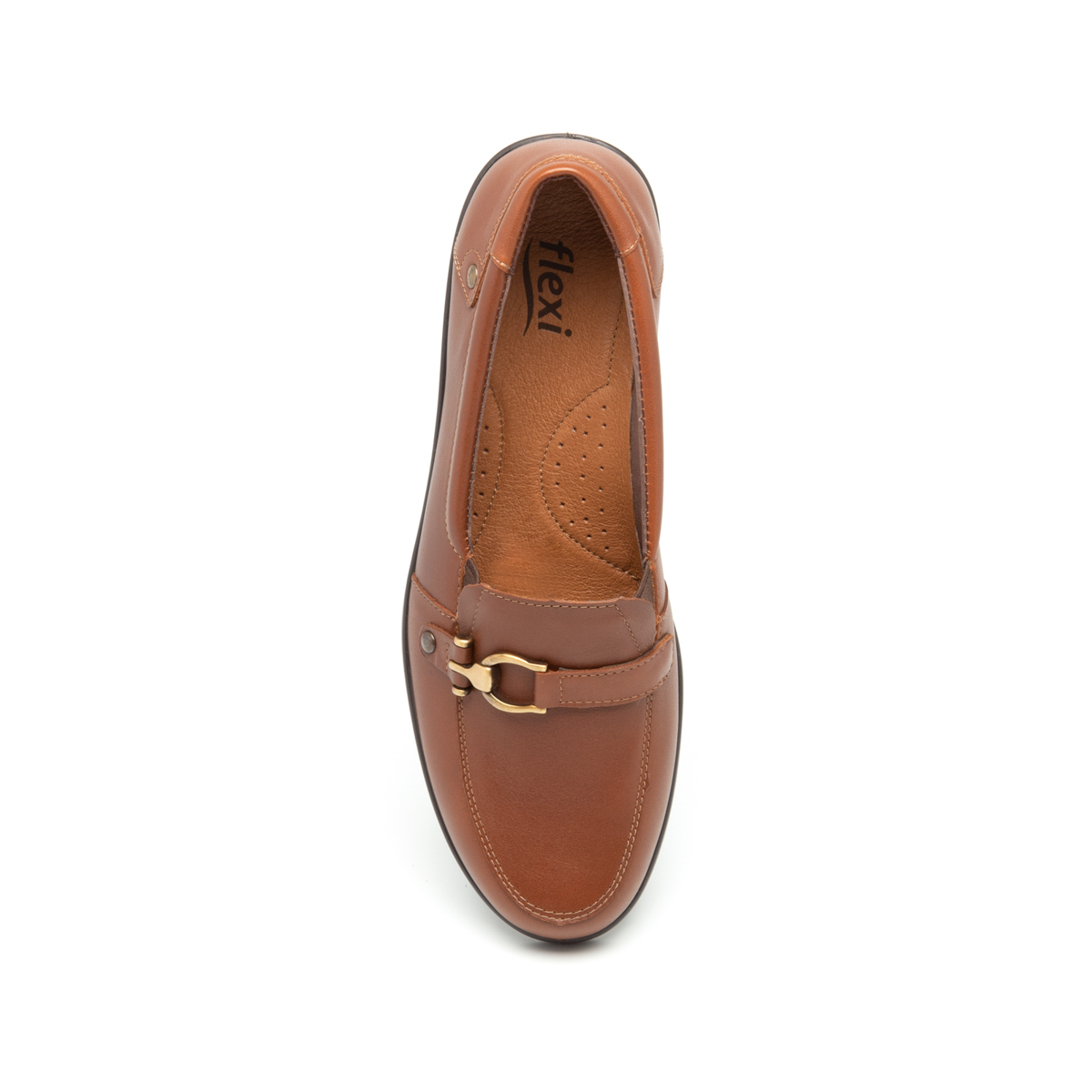 Loafer Con Herraje Flexi para Mujer con Suela de Inyección directa Estilo 18122 Whisky