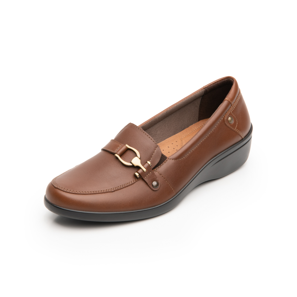 Loafer Con Herraje Flexi para Mujer con Suela de Inyección directa Estilo 18122 Whisky