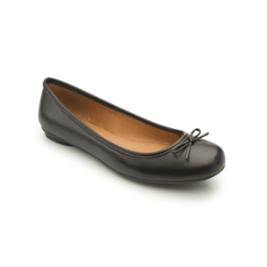 Women's Flexi Flat Casual With Bow - Style 21202 Black