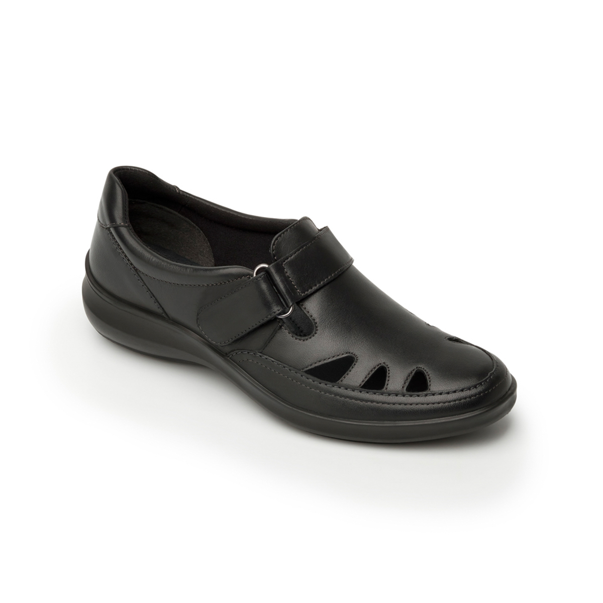 Flat Casual Flexi Con Aberturas Para Mujer - Estilo 25905 Negro