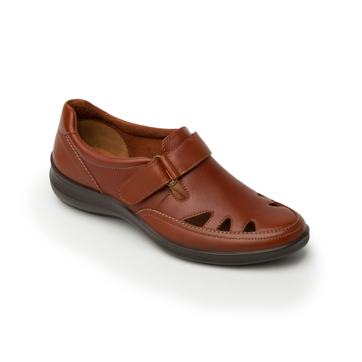 Flat Casual Flexi Con Aberturas Para Mujer - Estilo 25905 Whisky