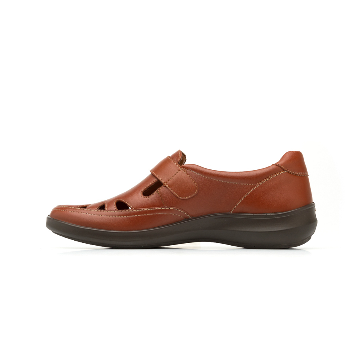 Flat Casual Flexi Con Aberturas Para Mujer - Estilo 25905 Whisky