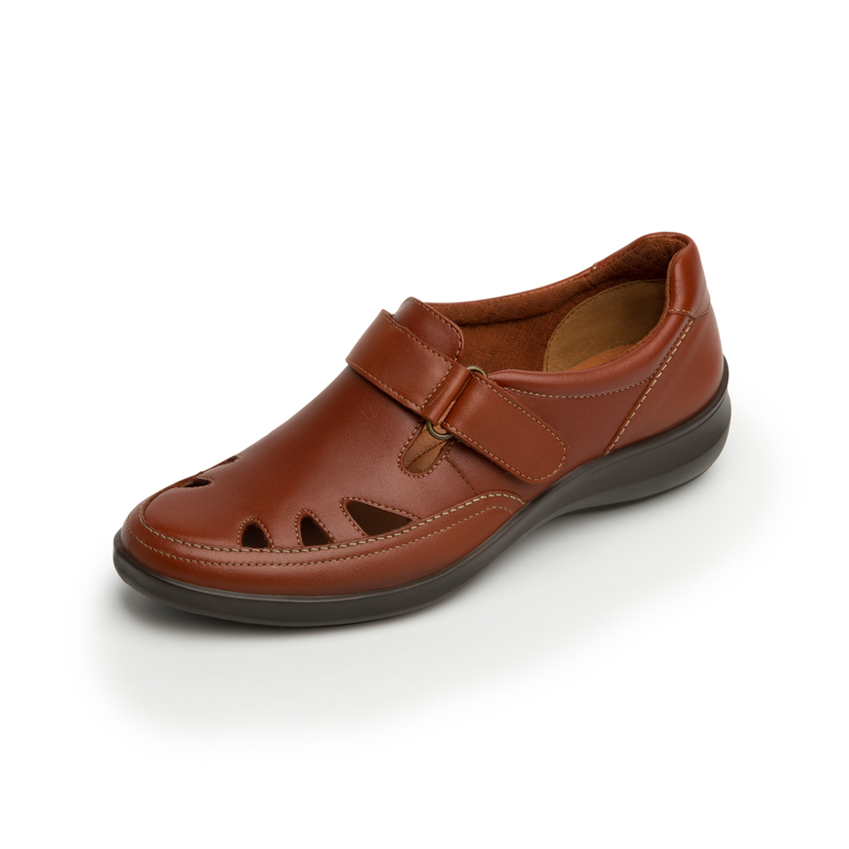Flat Casual Flexi Con Aberturas Para Mujer - Estilo 25905 Whisky