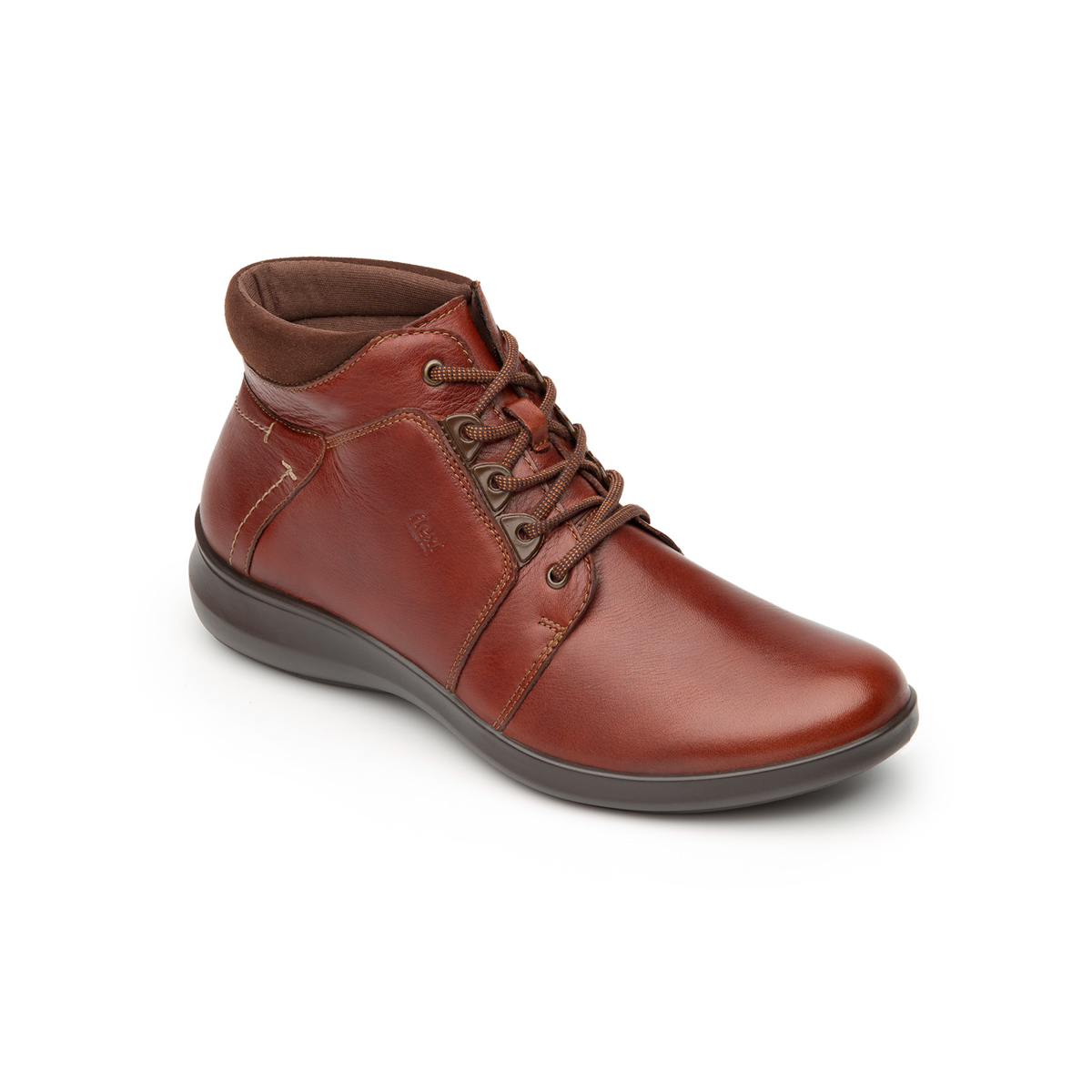 Botín Casual Flexi De Agujetas Para Mujer - Estilo 25911 Cafe